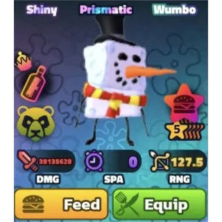 SNOW SPONGE SW/NC/PP 5 STARS RANDOM LEVEL - SPONGEBOB TOWER DEFENSE