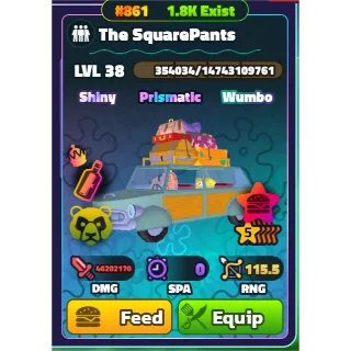 LVL38 SQUAREPANTS SW/NC/PP 5 STARS SERIAL #861