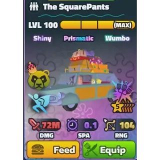 MAX LVL SQUAREPANTS SW/NC/HS 5 STARS RANDOM SERIAL #