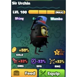 SIR URCHIN SW/5 STARS RANDOM SERIAL # - SPONGEBOB TOWER DEFENSE