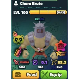 CHUM BRUTE NC/PP 5 STARS RANDOM SERIAL #- SPONGEBOB TOWER DEFENSE