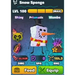 MAX LVL SNOW SPONGE SW/NC/HS 5 STARS RANDOM SERIAL #