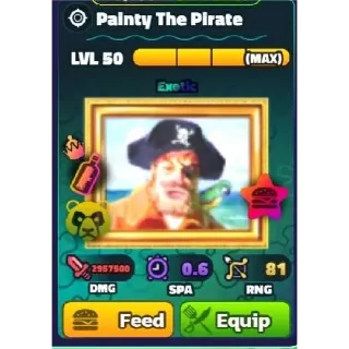 PAINTY THE PIRATE LVL 50 NC/PP - SPONGEBOB TOWER DEFENSE