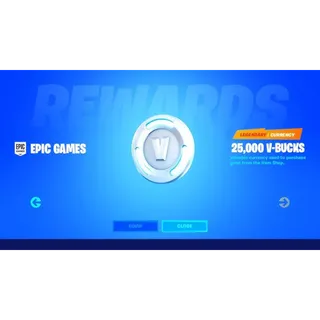 25.000 V-Bucks 
