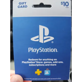 $10.00 USD PlayStation Store