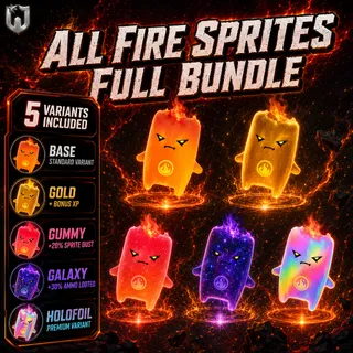 All 5 Fire Sprites