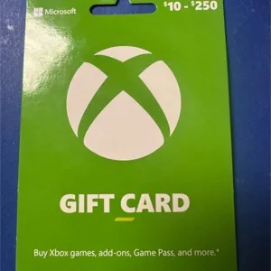 $250 USD Xbox / Microsoft Gift card new and unused 