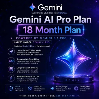 GEMINI AI PRO PLAN 18 MONTH