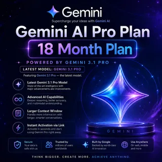GEMINI AI PRO PLAN 18 MONTH