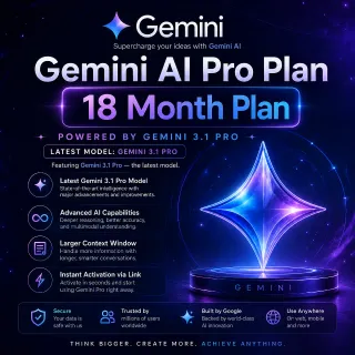 GEMINI AI PRO PLAN 18 MONTH