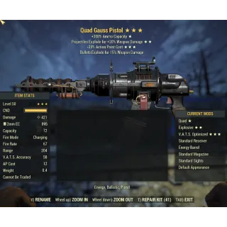 Quad Gauss Pistol (Q,E,35)