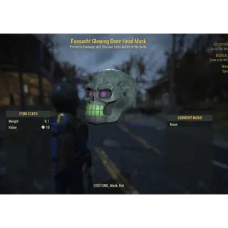 ( Xbox ) Fasnacht Glowing Bone Head Mask (NEW)