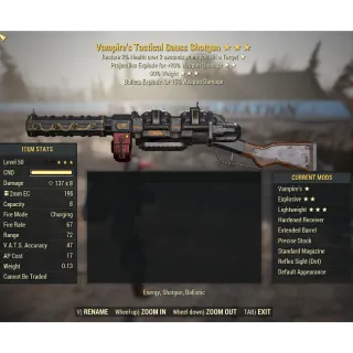 Vampire's Gauss Shotgun (V,E,90%)