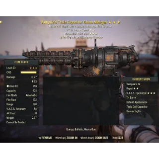  Vampire's Gauss Minigun(V,25%,35%)