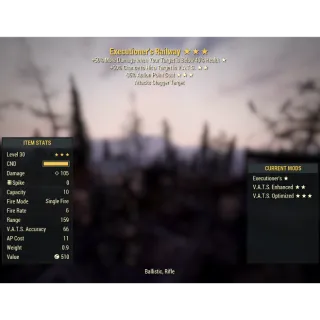 Executioner's Invisible Railway Rifle (Exe, 50% HC, 35% Action Point Cost)