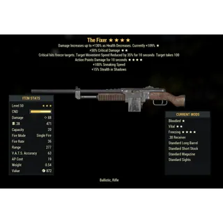 ( PC) Injected Effect | LVL 50 | The Fixer | ★ Bloodied ★★ Vital ★★★★ Freezing | Freeze Fixer |