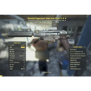 Bloodied 10mm Pistol  B,50% HC,25% 