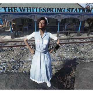 ( PS4 / PS5 ) Asylum Worker Uniform And Hat Blue
