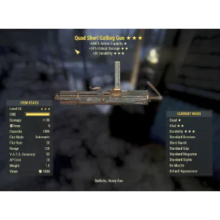 Quad Gatling Gun (Q,50%,50%)