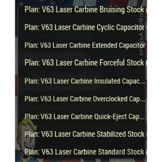 V63 Laser Carbine 9 Plans + Weapon 