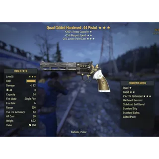 ( Xbox ) .44 Gilded Pistol (Quad,25%,35%)