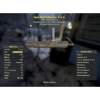 Quad Gatling Gun (Q,E,25%)