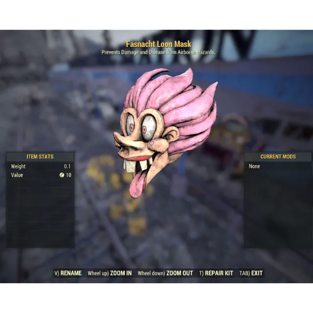 Fasnacht Loon Mask - Fallout 76 Game Items - Gameflip