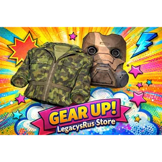 ( Xbox ) Forest Camo jump Suit And Mask 1 Of Each Bundle 