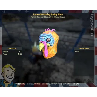 Fasnacht Glowing Turkey Mask 2024