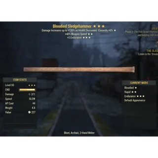 ( Xbox ) Bloodied Invisible Sledgehammer