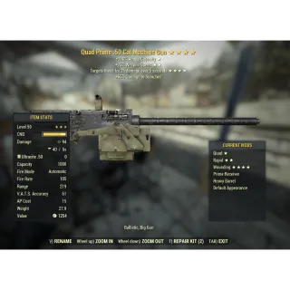 Quad Bleed .50 Cal Machine Gun Q,25