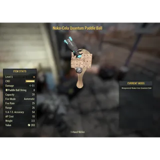 ( Xbox ) Nuka-Cola Quantum Paddle Ball