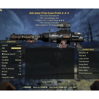 Anti-Armor Gauss Pistol (AA,50,15)