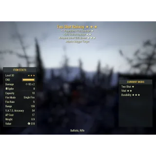 Two Shot Invisible Railway Rifle (TS, 50%, 50%)