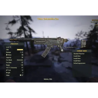 ( Xbox ) Nuclear Winter 10mm Submachine Gun (Collectors Item)