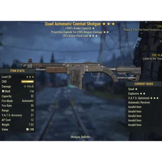 ( Xbox ) Quad Invalid NW Combat Shotgun (Q,E,25%)