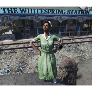 ( PS4 / PS5 ) Asylum Worker Uniform And Hat Pink
