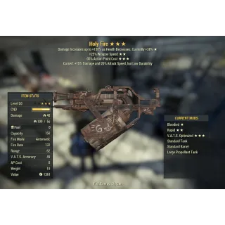 Bloodied Holy Fire (Bloodied, 25% Weapon Speed, 35% Action Point cost)