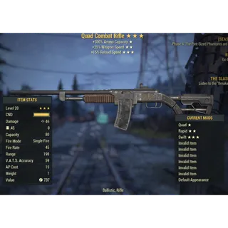 ( Xbox ) Quad NW Invalid Combat Rifle (Q,25,15)