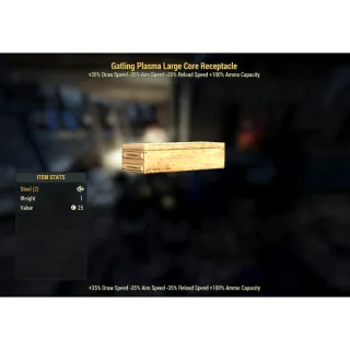 Gatling Plasma Large Core Receptacle