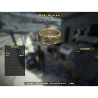 Wedding Ring (+2 Luck/ Sent)