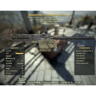 Bloodied .50 Cal Machine Gun B,E,15%