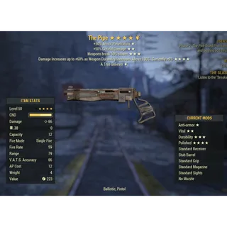 ( Xbox ) Pipe Is Life Reward Pistol 