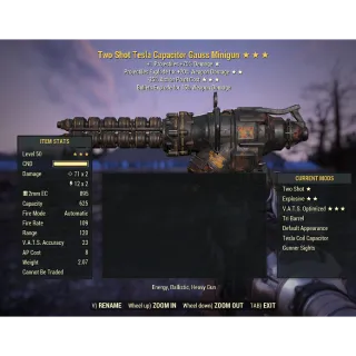 Two Shot Gauss Minigun (TS,E,35%)