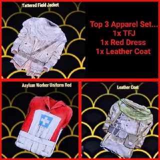 Tattered Field Jacket + Asylum Red Dress + Leather Coat