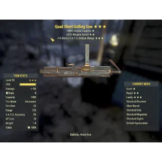 Quad Gatling Gun (Q,25%,+15)