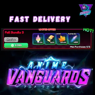 Anime Vanguards: Fall Bundle 3 (2 uses per player)