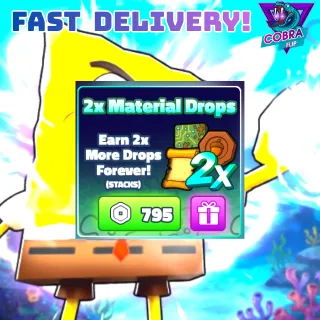 spongebob tower defense: 2x Material drops