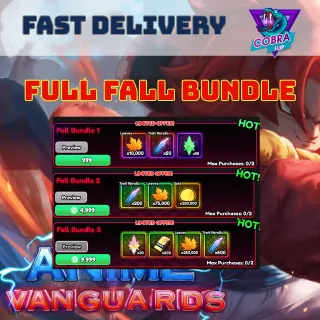 Anime Vanguards: FULL Fall Bundle 1-3