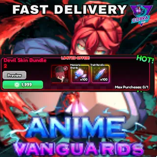 Anime Vanguards: Devil Skin Bundle 2